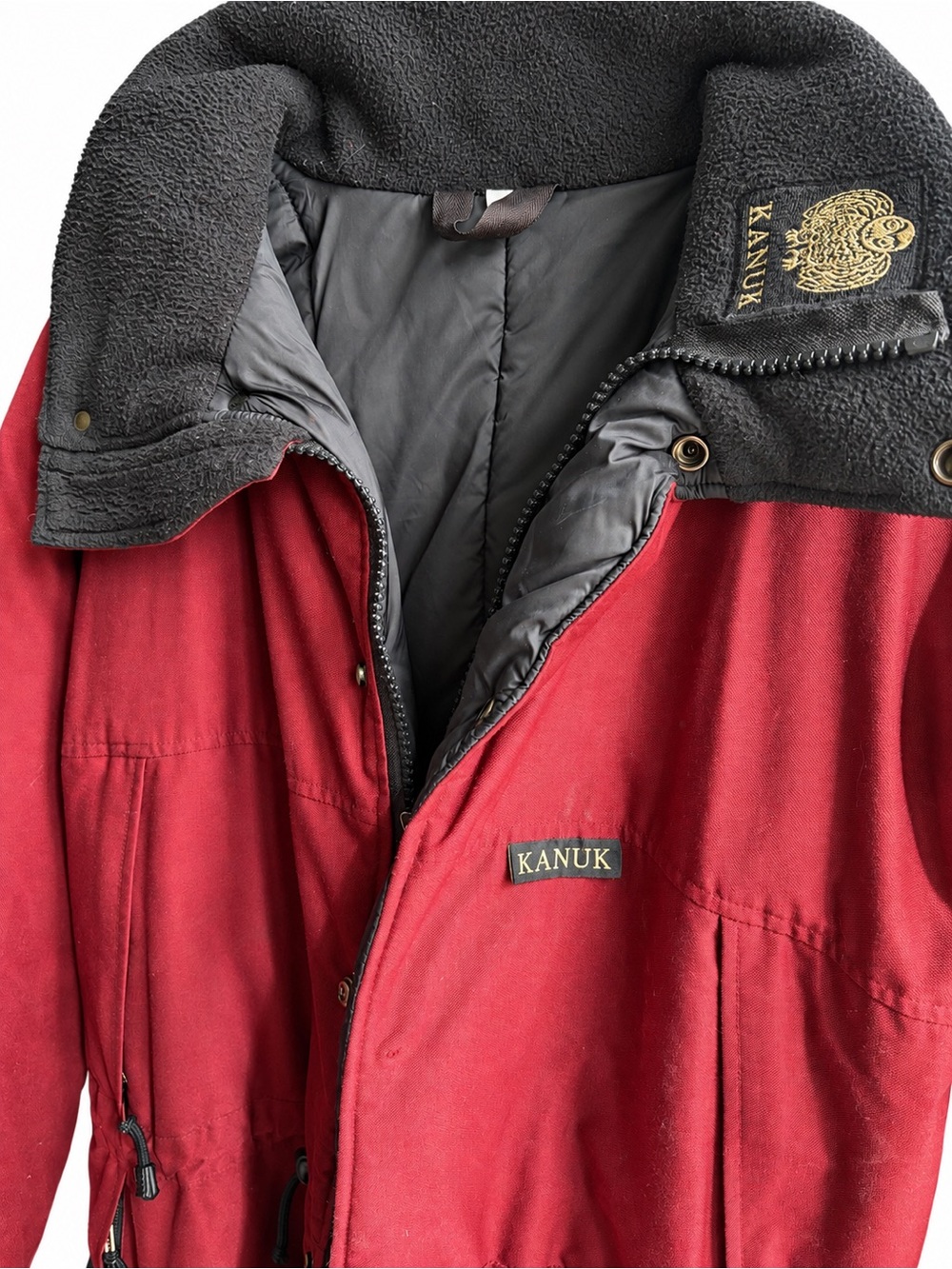 Kanuk Women’s Red Ski & Snow Jacket with Fleece Collar
